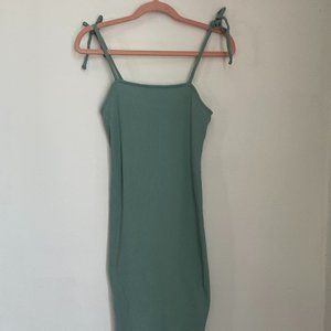 mint green fitted dress
